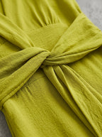 Augustine · Midi dress with thin straps and belted waist