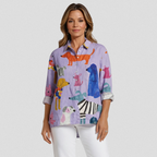 Coralie | Casual Art T-Shirt for Women with Dog