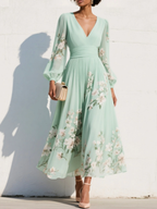 Hélène · Midi Dress with Floral Embroidery