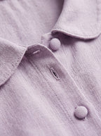 Lucienne · Midi dress with a Peter Pan collar and puff sleeves